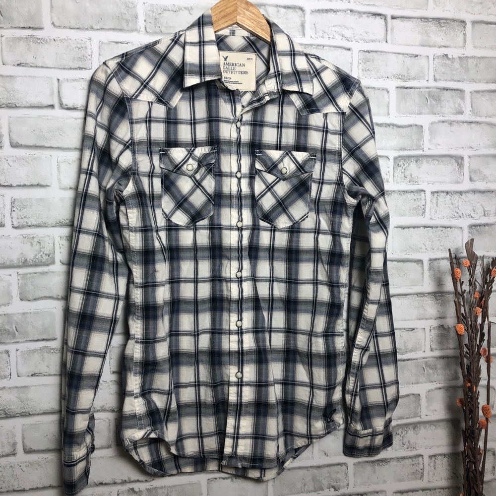 AEO vintage fit plaid shirt size: XS/TP